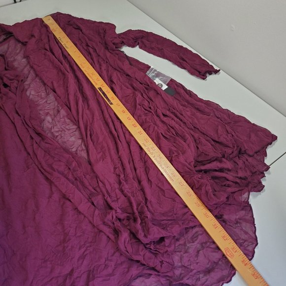 Liv By Habitat Sweater Womens XL Cardigan Purple Sheer Lightweight Drape Neck - Picture 9 of 9